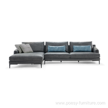 combination modern minimalist couch L shaped corner sofa